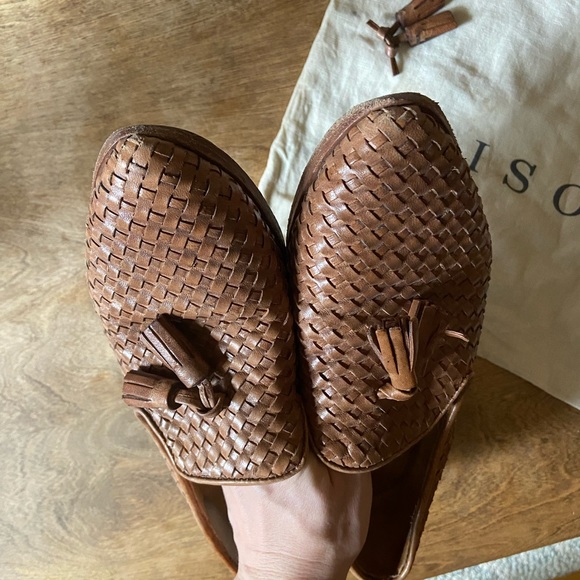 Nisolo Frida Smoking Loafer Woven Brown size 8 - Picture 8 of 11